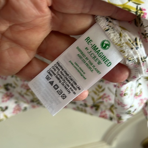 J.Crew Cotton button down blouse tie sleeves reimagined size Med - Picture 6 of 8